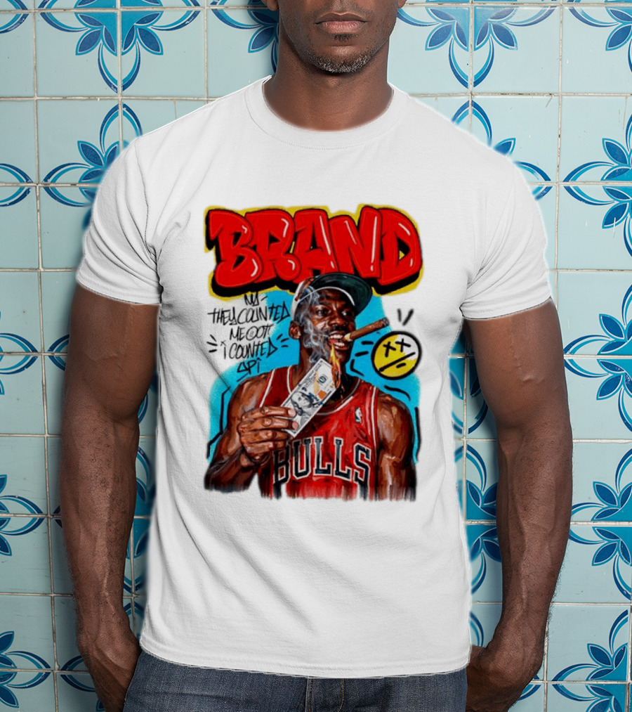 BRAND Michael Jordan Chicago Bulls NBA They Counted Me Out I Counted Spit T-Shirt