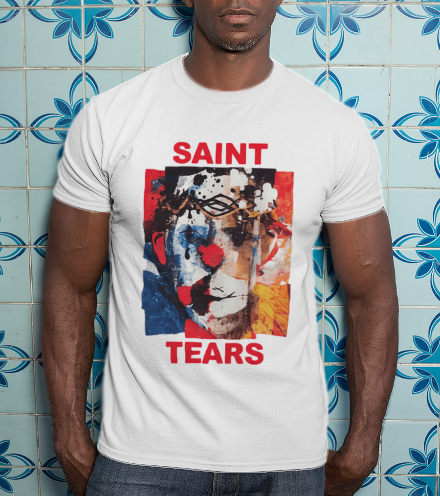 Miles McBride Saint Tears Colorful Artistic Face T-Shirt