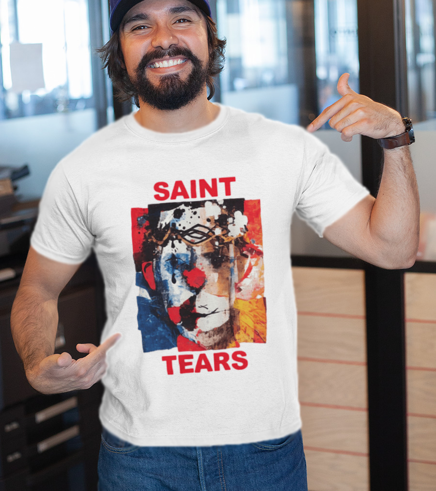 Miles McBride Saint Tears Colorful Artistic Face T-Shirt