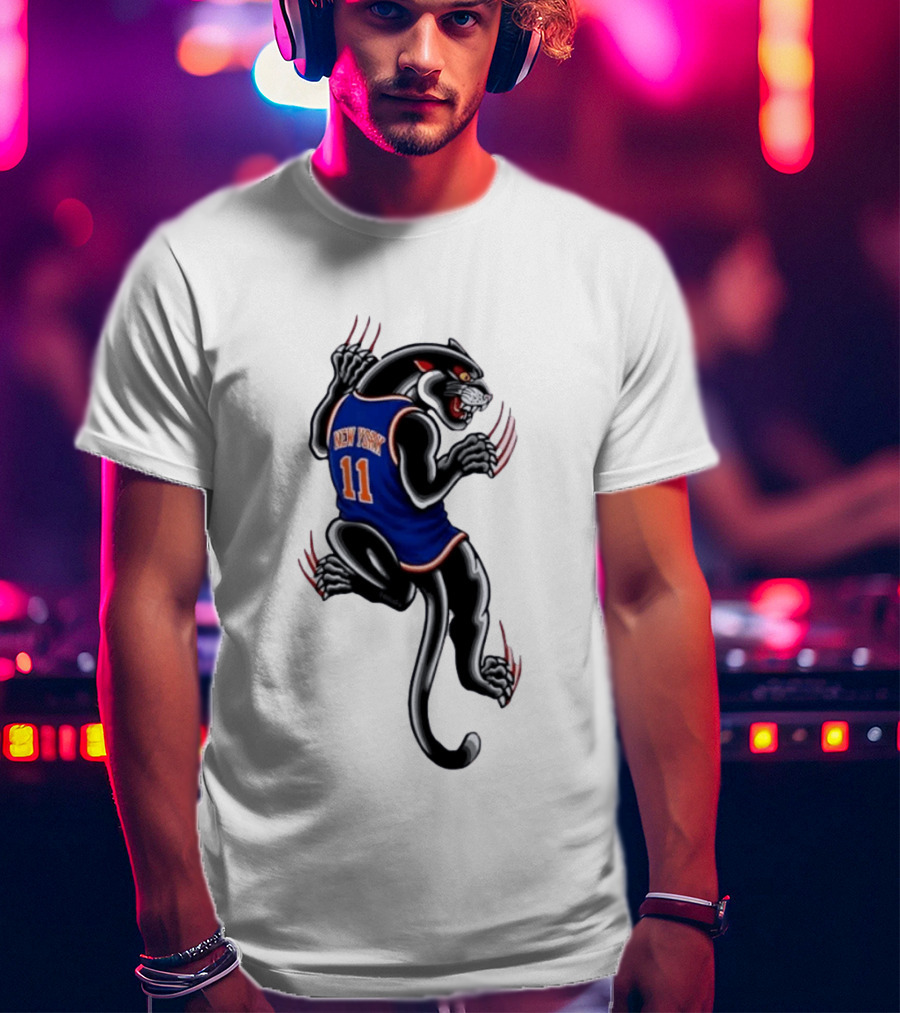 New York 11 Panther Clawing Back Sports Jersey T-Shirt