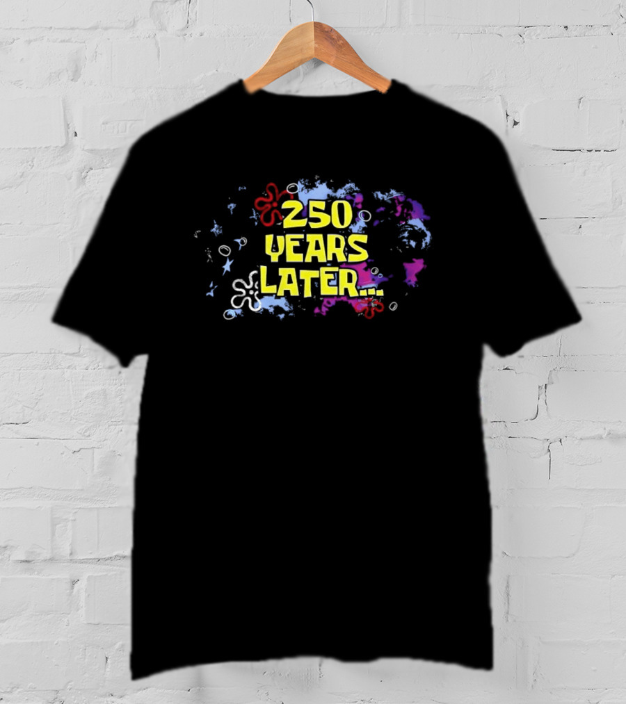 250 Years Later SpongeBob Time Card T-Shirt