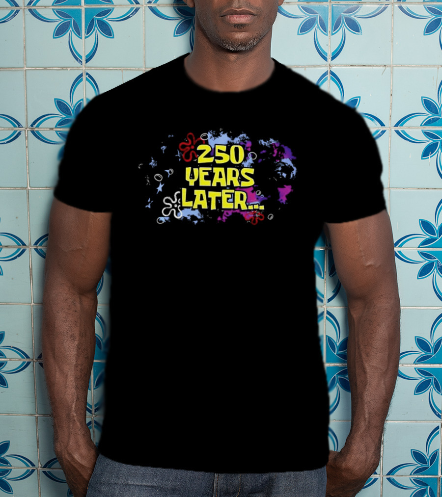 250 Years Later SpongeBob Time Card T-Shirt
