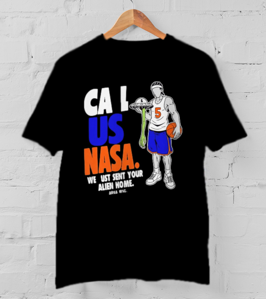 CA I US NASA We Just Sent Your Alien Home Basketball Player T-Shirt