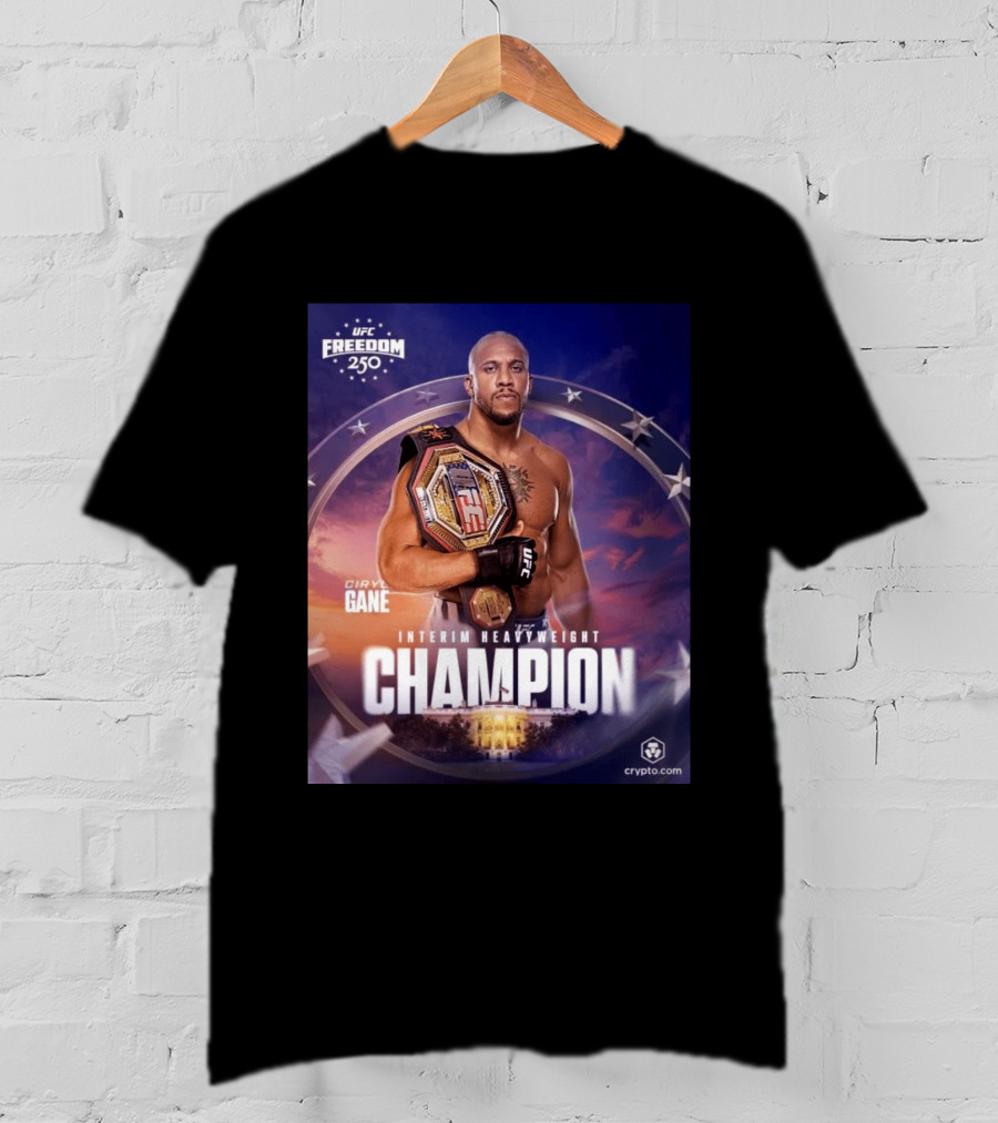 UFC Freedom 250 Ciryl Gane Interim Heavyweight Champion Crypto.com T-Shirt