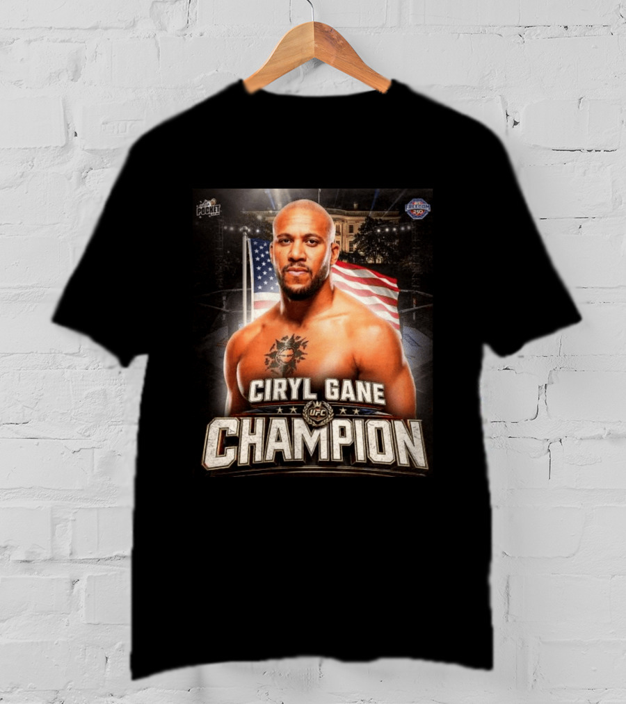 Ciryl Gane Champion UFC American Pride T-Shirt