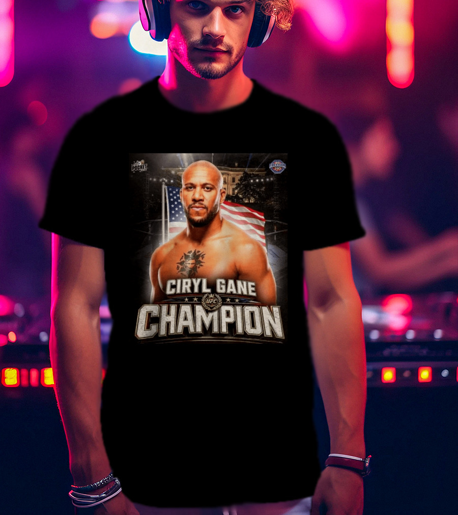 Ciryl Gane Champion UFC American Pride T-Shirt