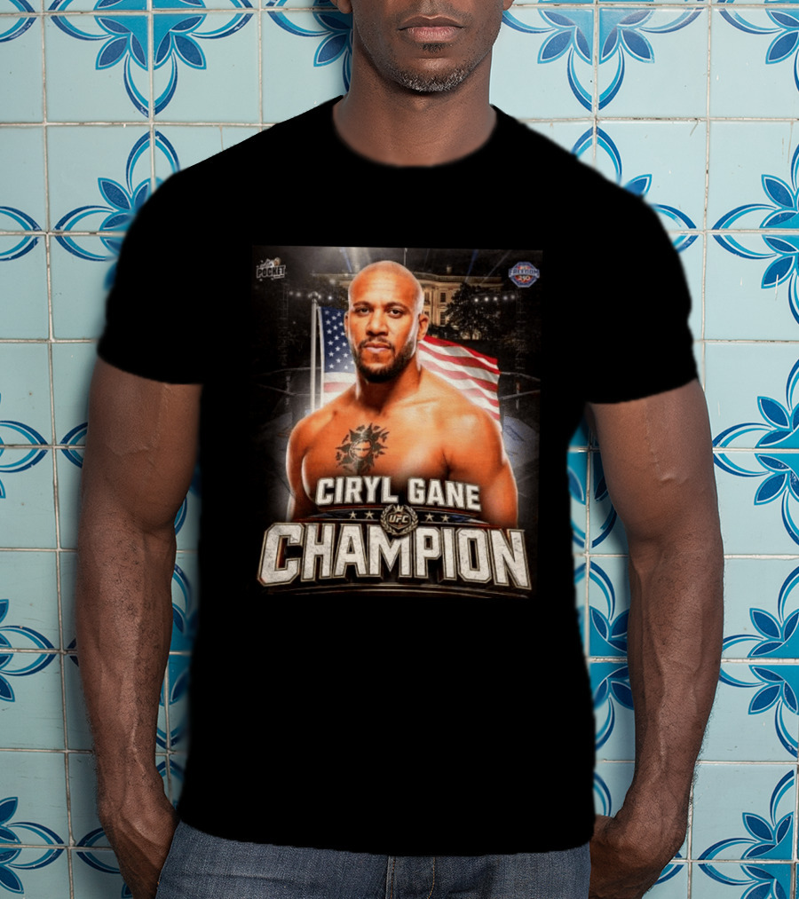 Ciryl Gane Champion UFC American Pride T-Shirt