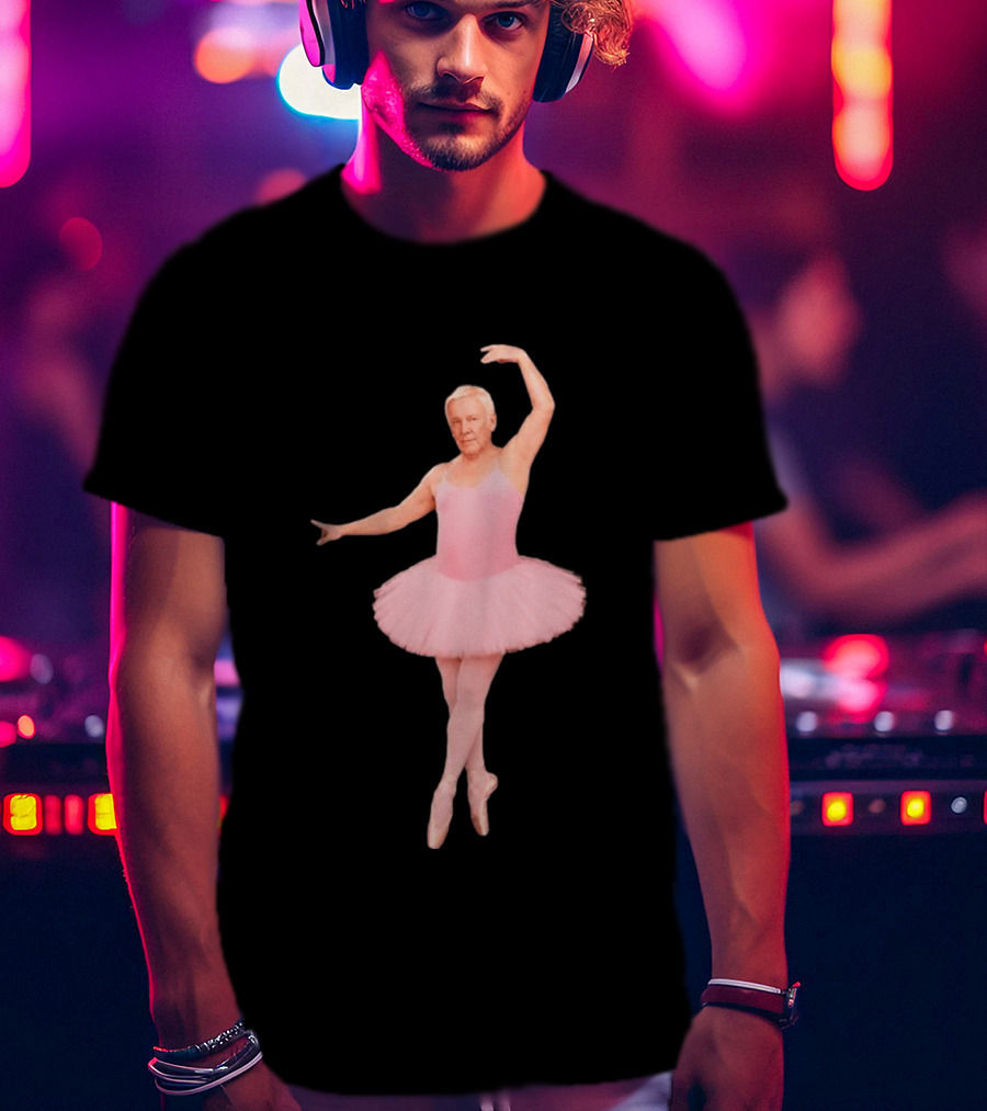Geddy Lee Wearing Pink Ballerina Alex Lifeson Costume Iconic Image T-Shirt