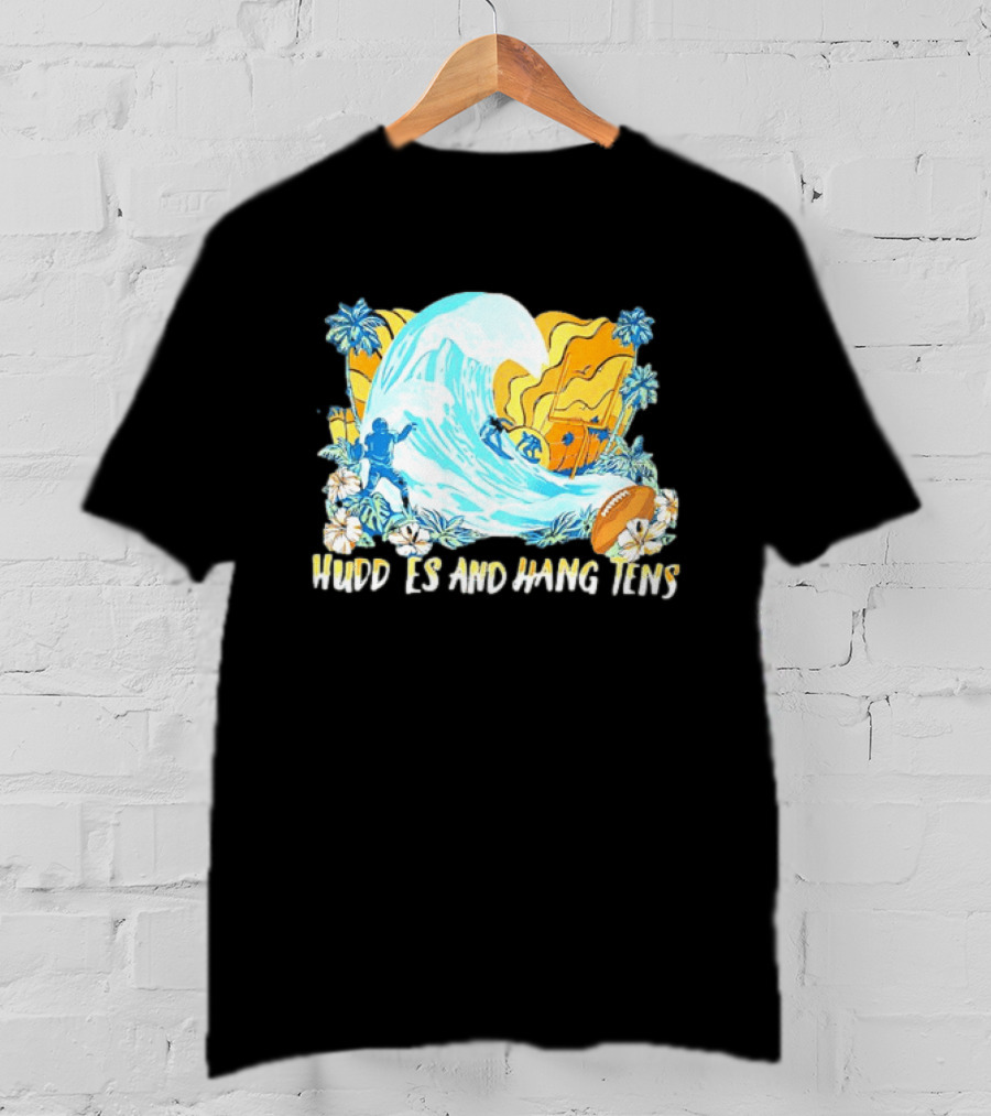 Miami Dolphins Tommy Bahama Huddle And Hang Tens Tropical Surf Football Experience T-Shirt
