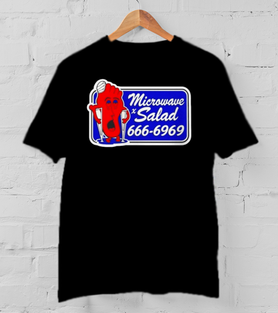 Microwave X Salad 666 6969 Red Foot With Crutches T-Shirt