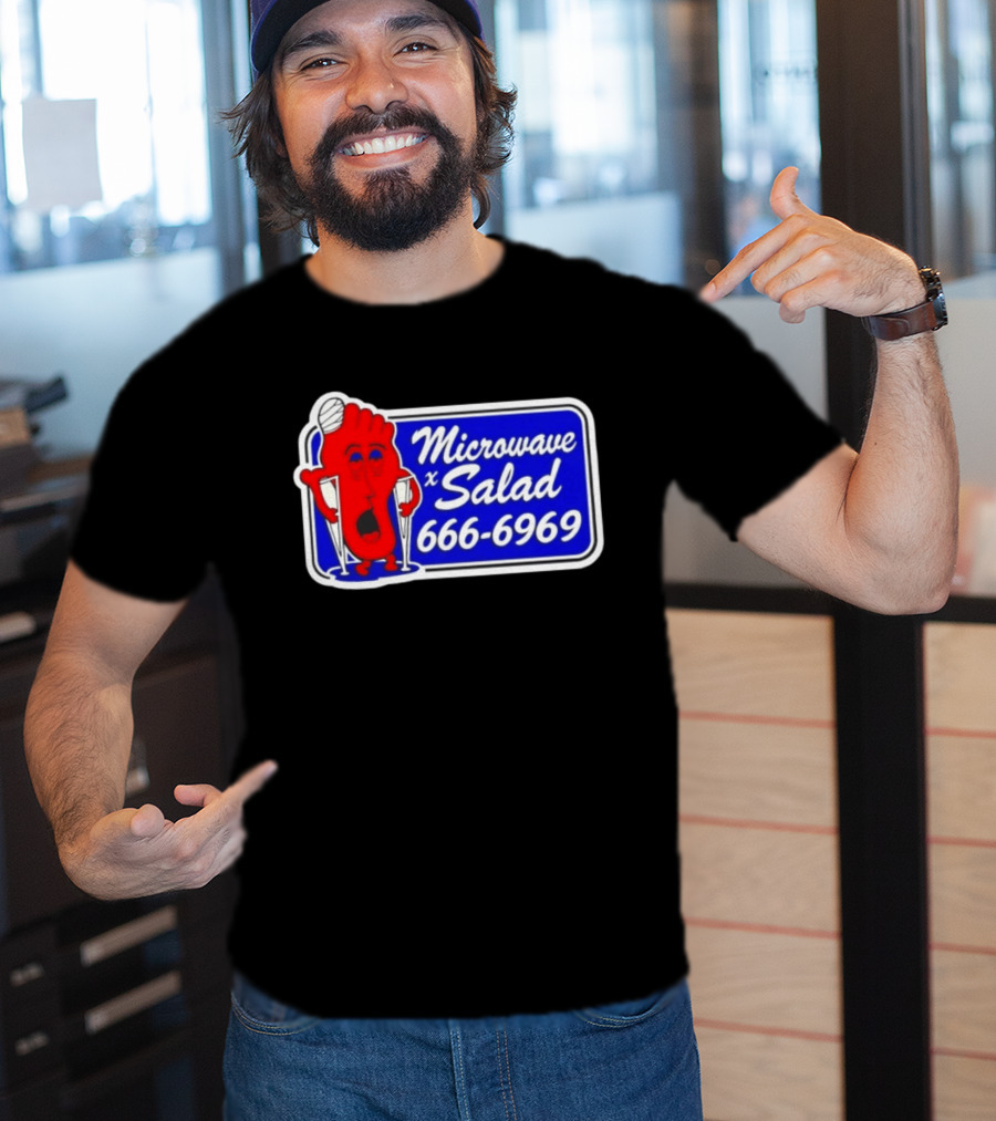 Microwave X Salad 666 6969 Red Foot With Crutches T-Shirt