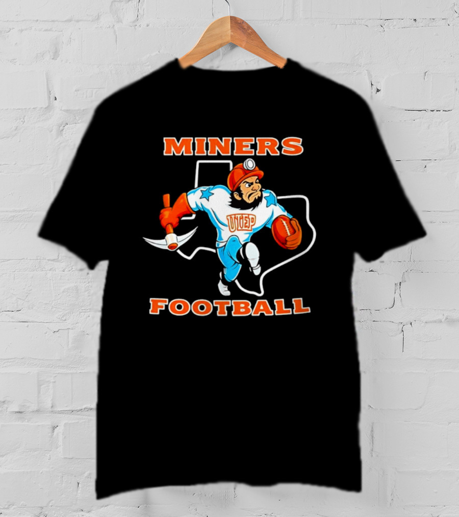 UTEP Miners Texas Football Mascot Cartoon T-Shirt