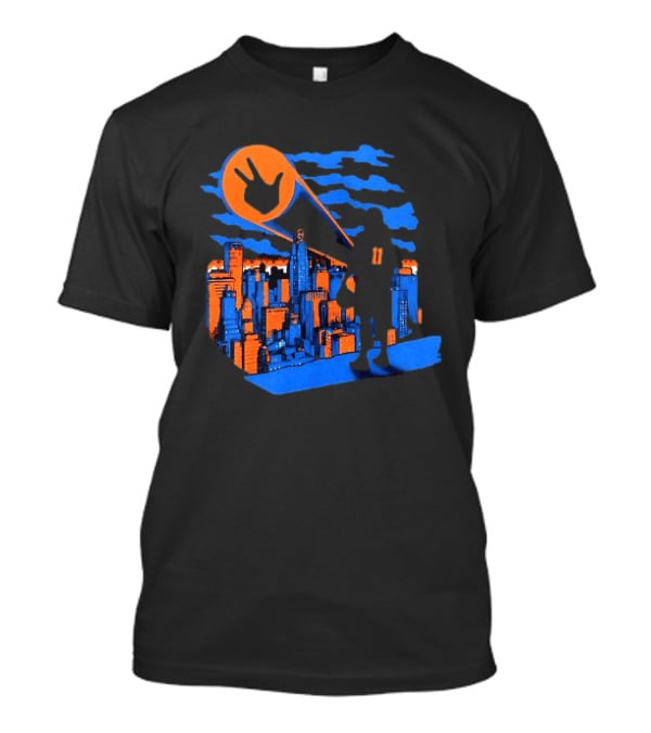 Jalen Brunson Three Points New York City Knicks NBA Basketball Player Skyline T-Shirt