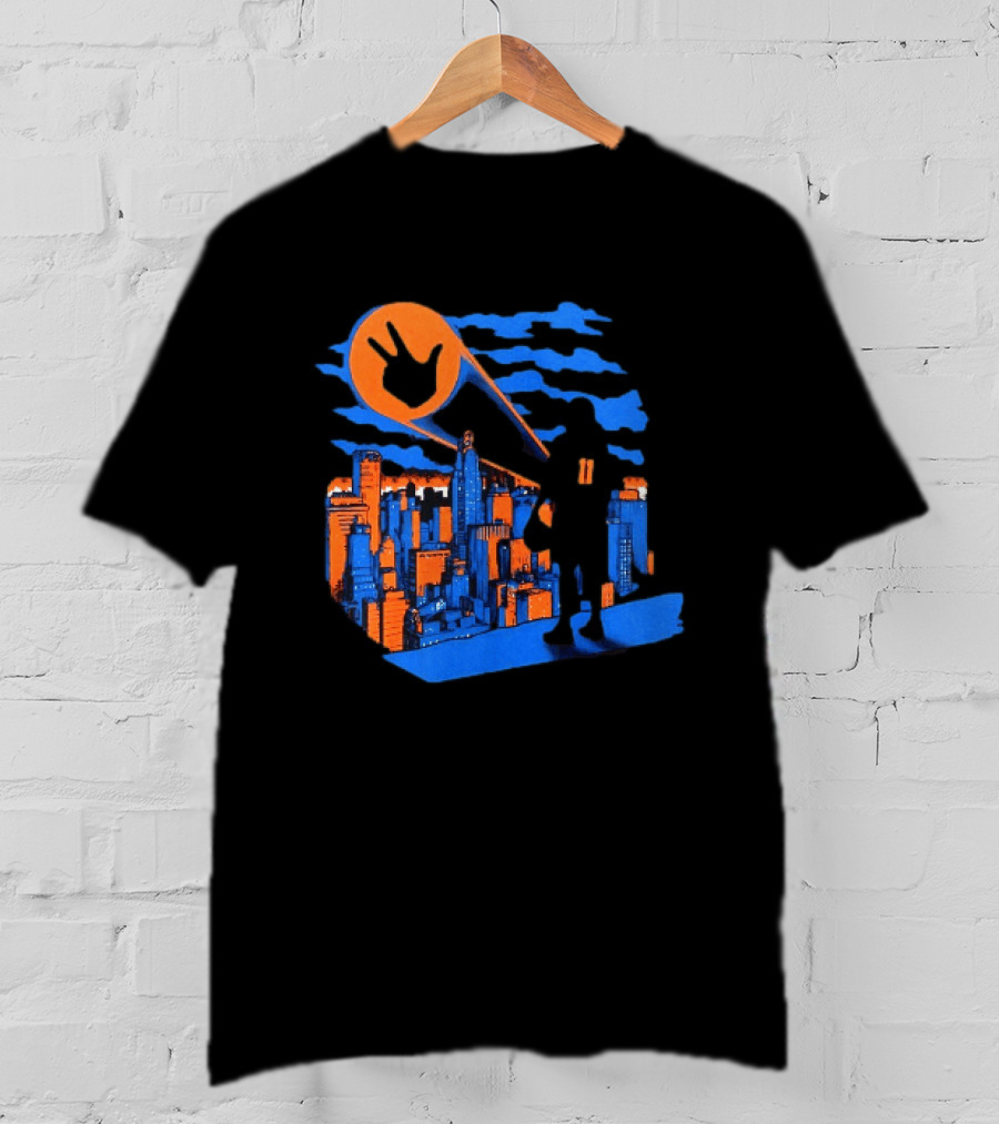 Jalen Brunson Three Points New York City Knicks NBA Basketball Player Skyline T-Shirt