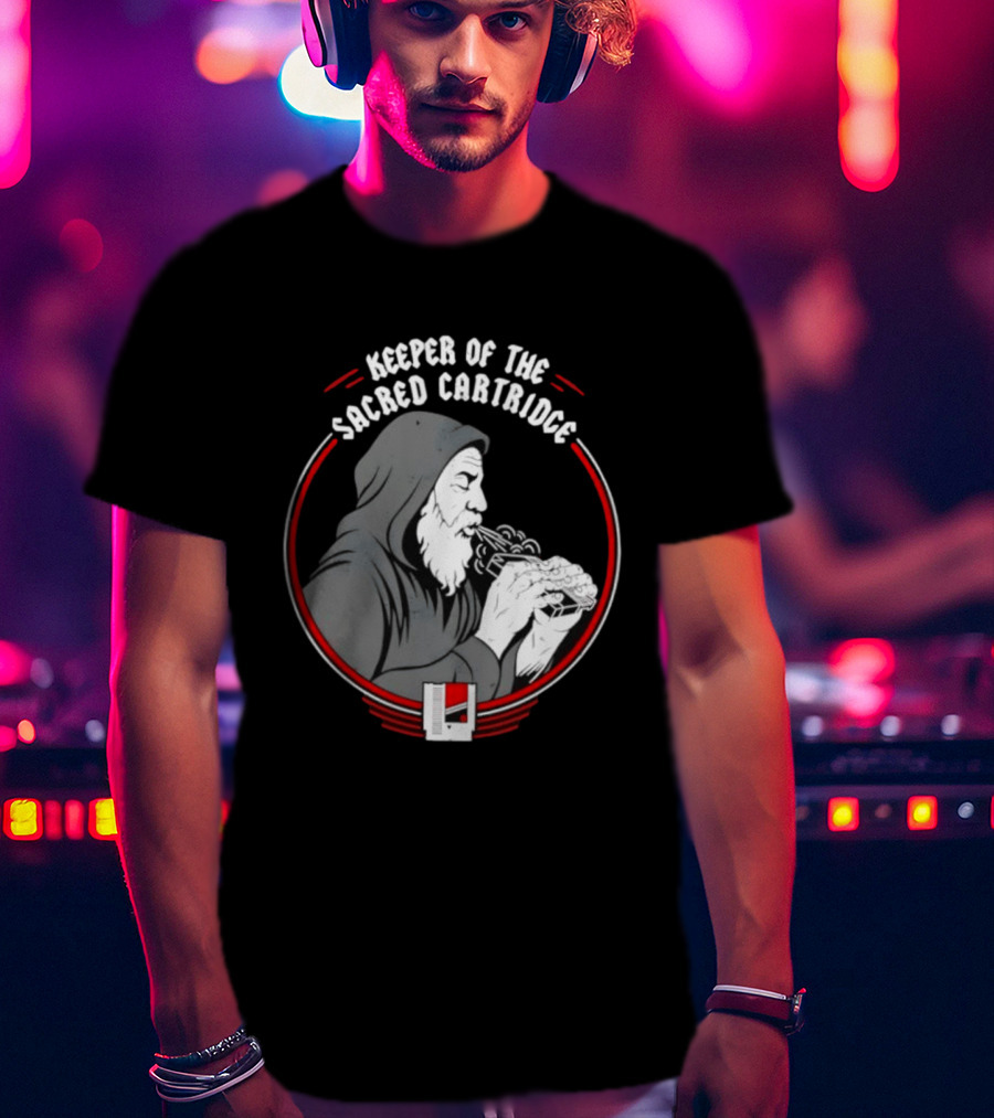 Keeper Of The Sacred Cartridge Gaming System Old Monk T-Shirt