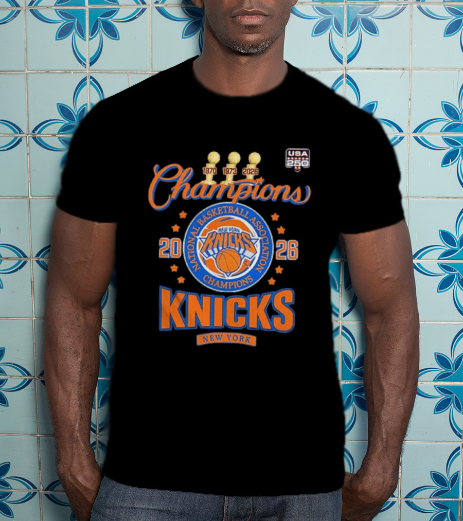 New York Knicks NBA Champions 1970 1973 2026 Trophies USA 250 T-Shirt
