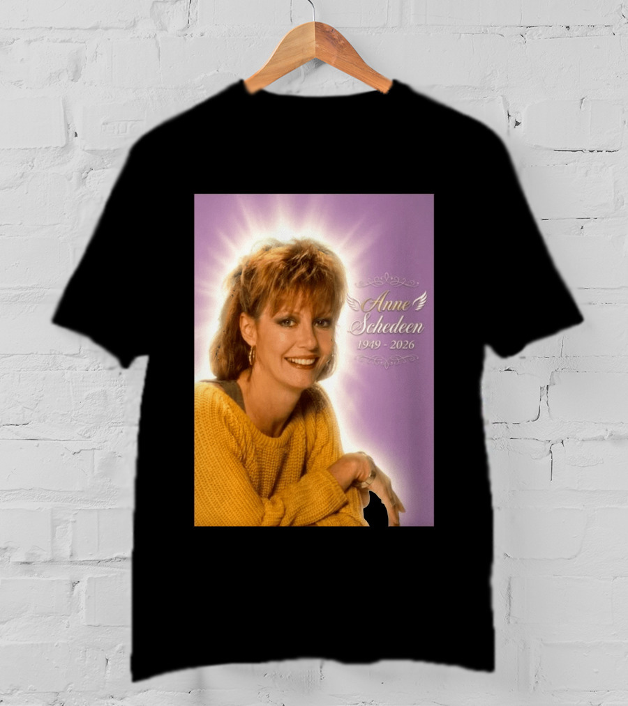 Anne Schedeen 1949 2026 Memorial Image With Angel Wings T-Shirt