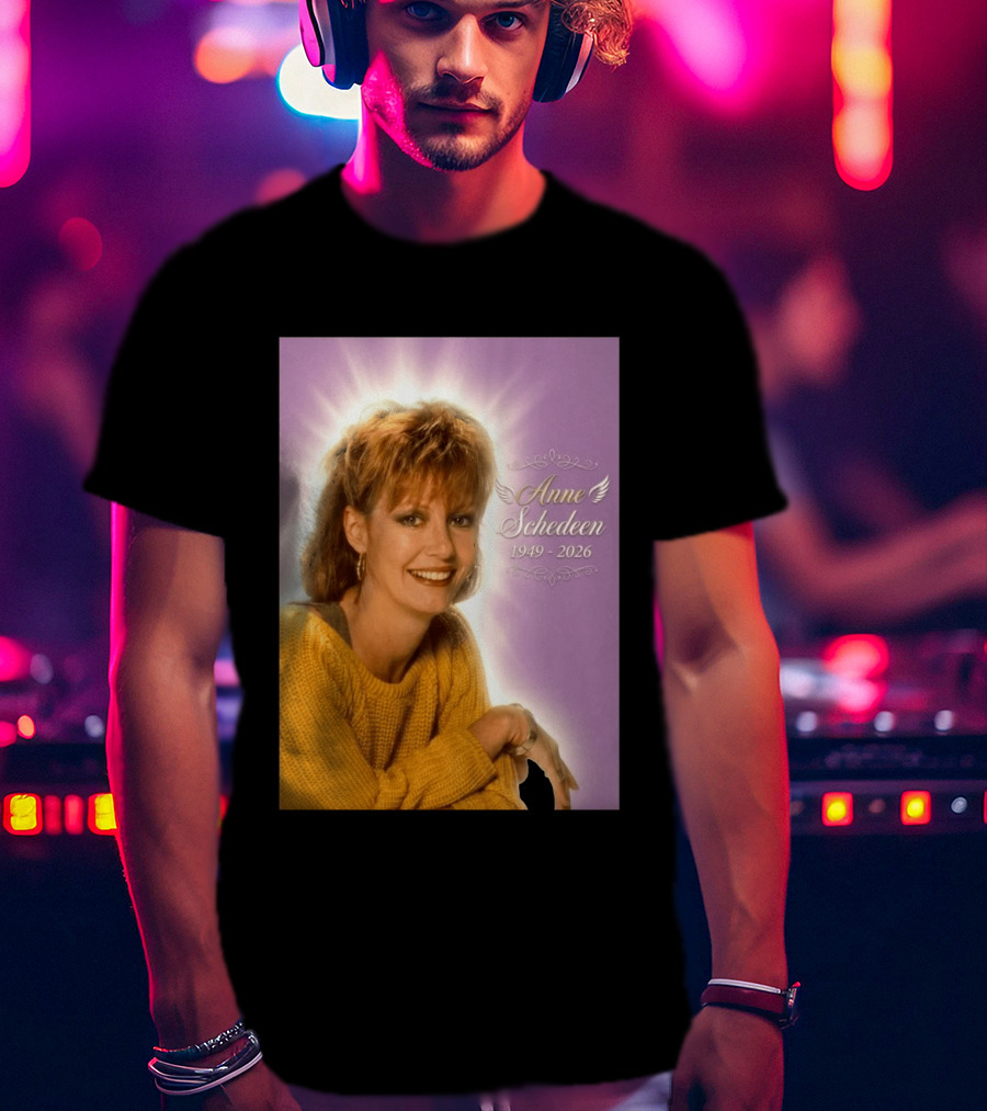 Anne Schedeen 1949 2026 Memorial Image With Angel Wings T-Shirt