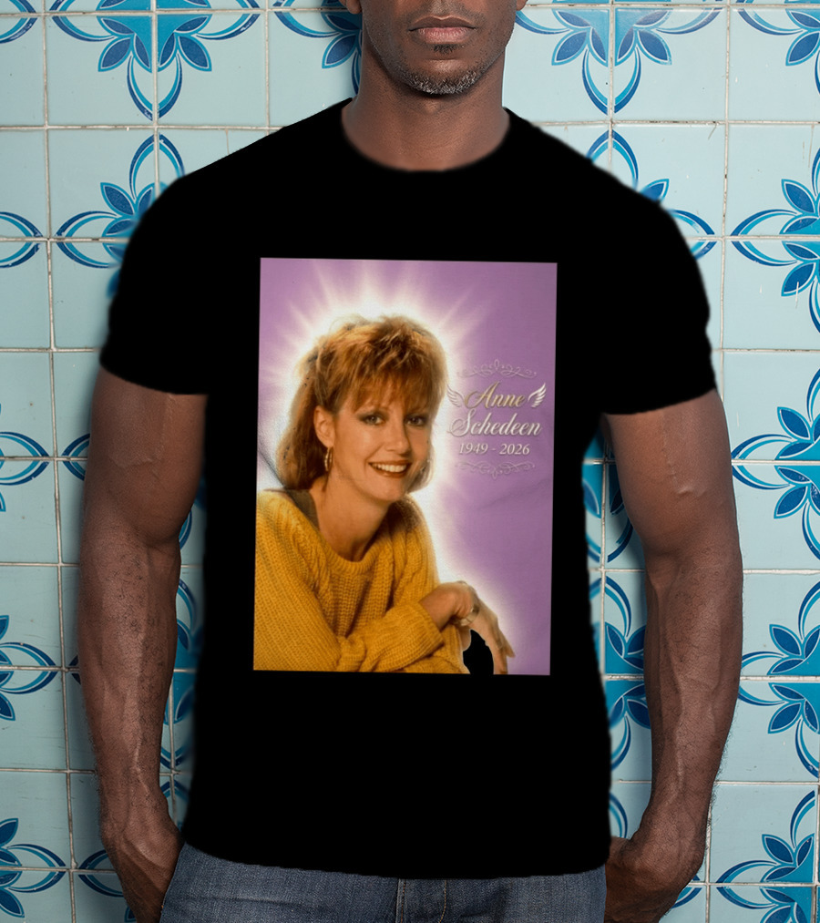 Anne Schedeen 1949 2026 Memorial Image With Angel Wings T-Shirt