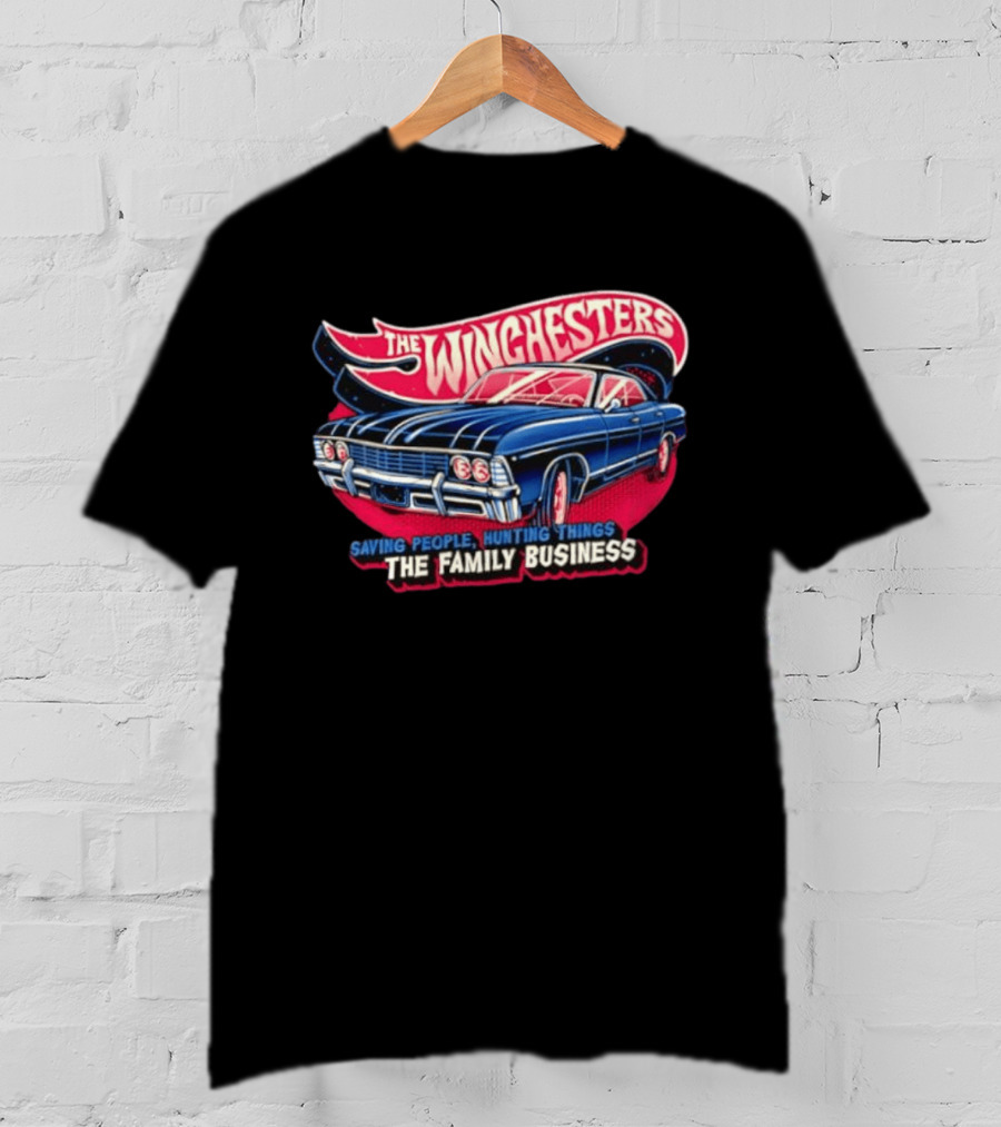 The WINGHESTERS Saving People Hunting Things The Family Business Supernatural Car T-Shirt