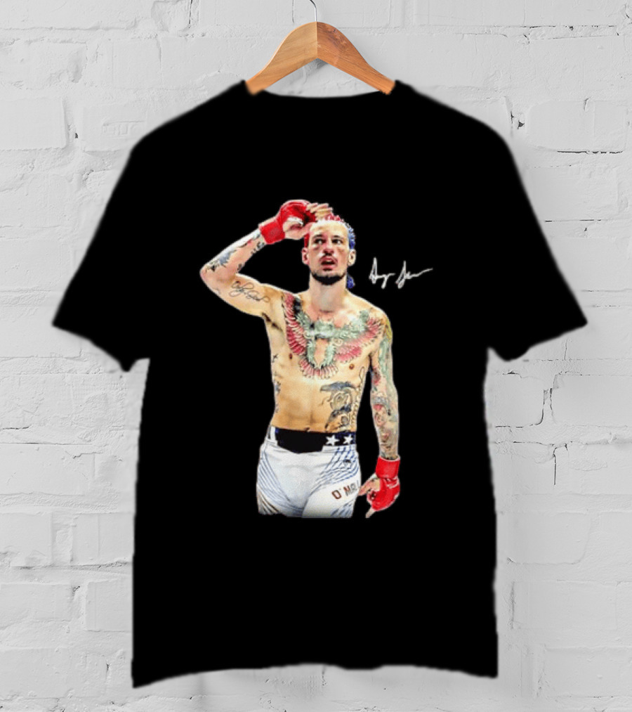 Sean O'Malley UFC MMA Fighter Autographed Pose T-Shirt