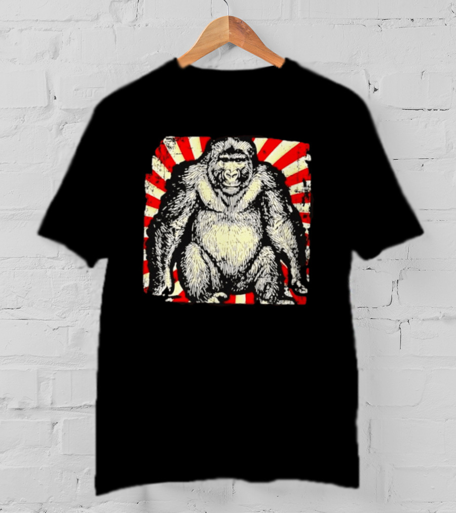 Silverback Gorilla Sunburst Wildlife Nature Animal T-Shirt