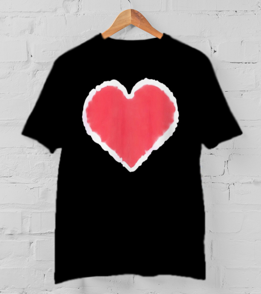 Tie Dye Heart Red Paint Splash T-Shirt