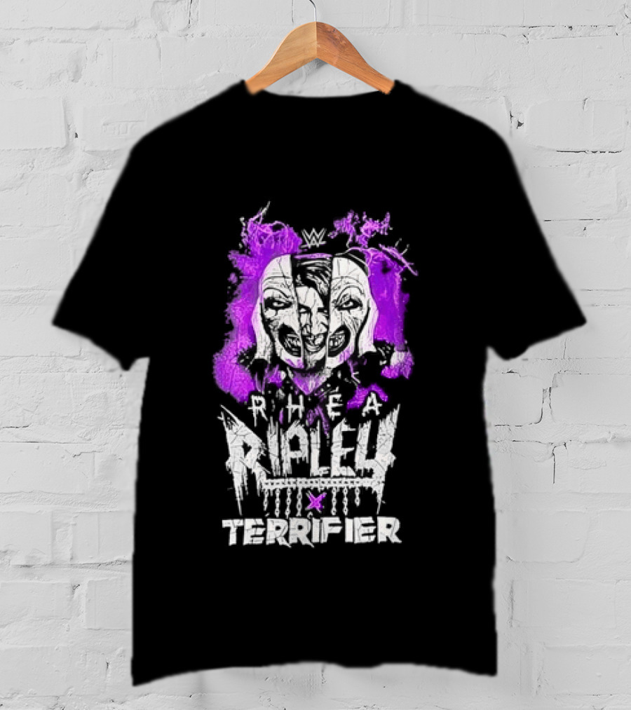 Rhea Ripley Terrifier Split Mask Purple WWE T-Shirt