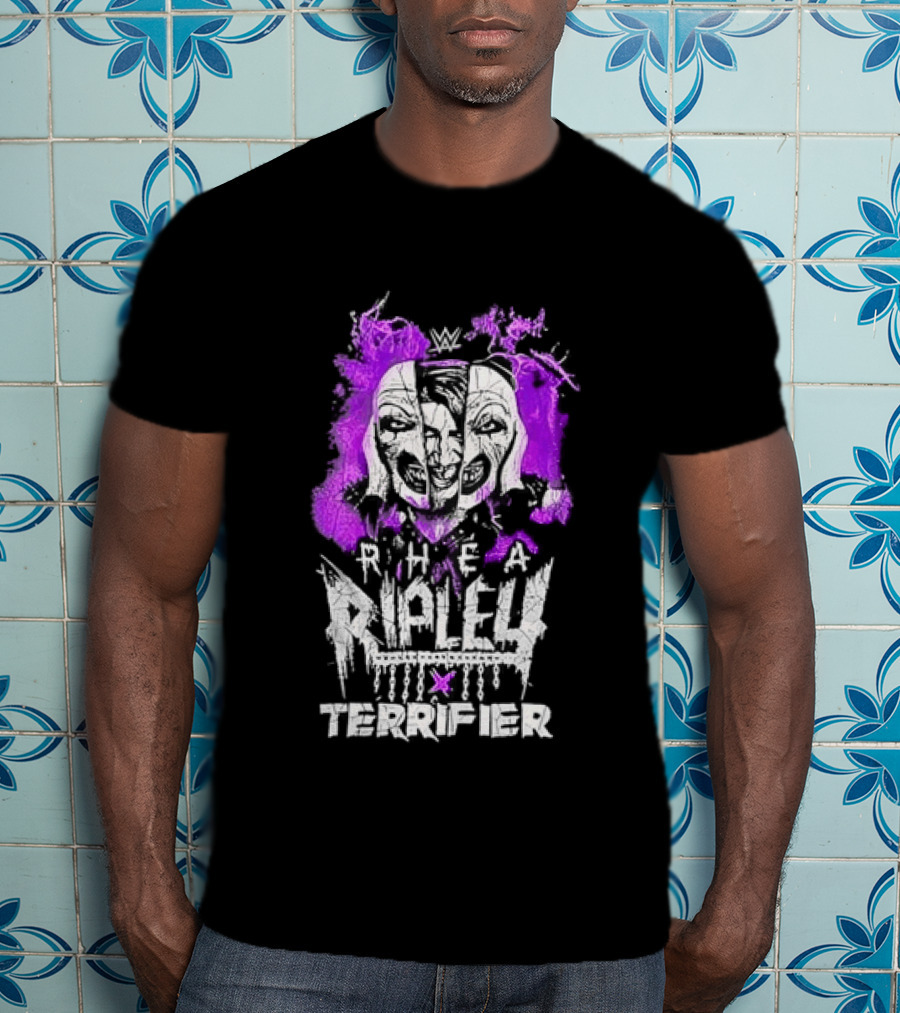 Rhea Ripley Terrifier Split Mask Purple WWE T-Shirt