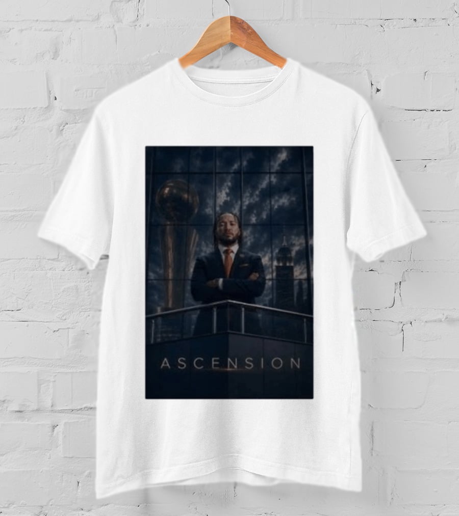 Ascension Jalen Brunson 2026 NBA Champs Trophy Victory Skyline T-Shirt