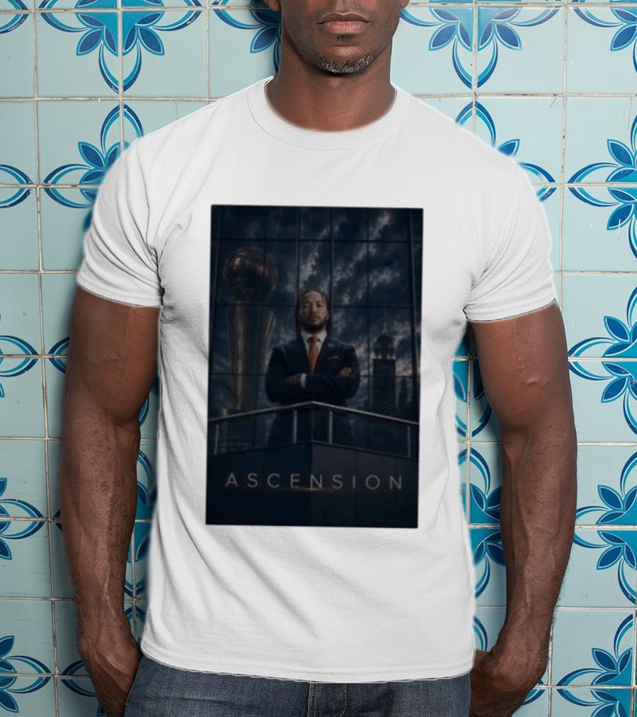 Ascension Jalen Brunson 2026 NBA Champs Trophy Victory Skyline T-Shirt