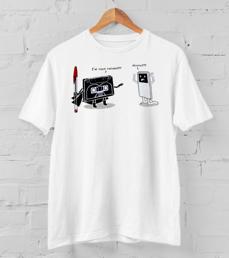 Cassette Tape Vader I'm Your Father IPod Noooo Pop Culture T-Shirt