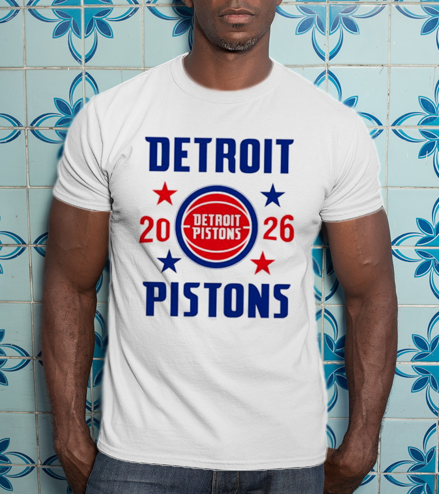 Detroit Pistons 2026 NBA Stars Team T-Shirt