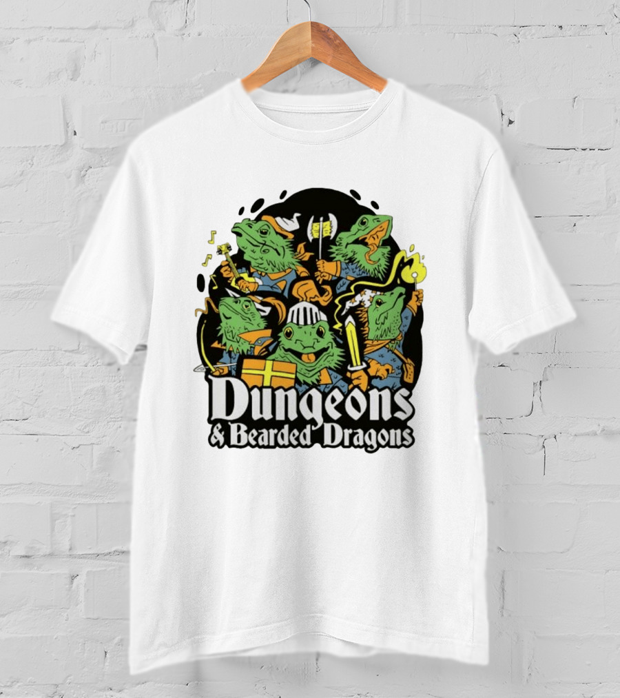 Dungeons And Bearded Dragons Adventurers Party Fantasy Game T-Shirt