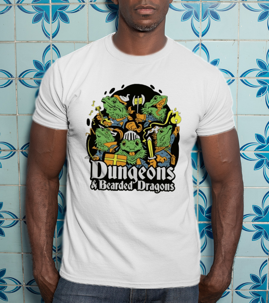 Dungeons And Bearded Dragons Adventurers Party Fantasy Game T-Shirt