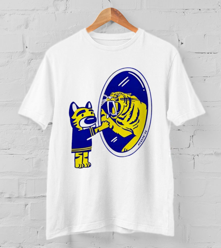 Gnash Predators Sabretooth Tiger Mirror Reflection T-Shirt
