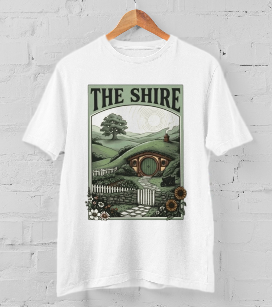 The Shire Hobbit Hole Rustic Countryside Scenery T-Shirt