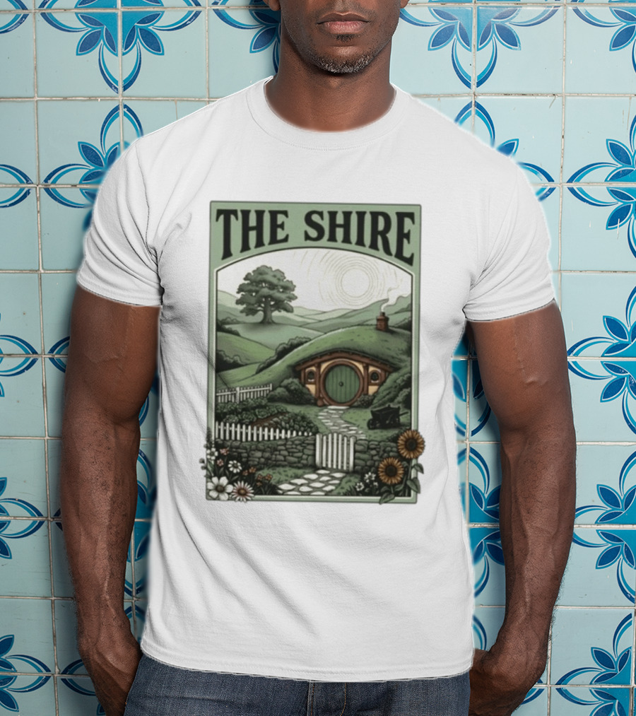 The Shire Hobbit Hole Rustic Countryside Scenery T-Shirt