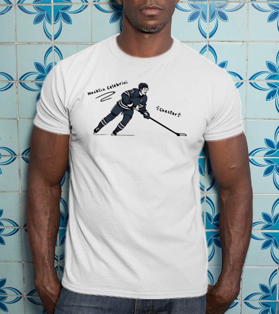 Macklin Celebrini San Jose Sharks Chester NHL Hockey Player T-Shirt
