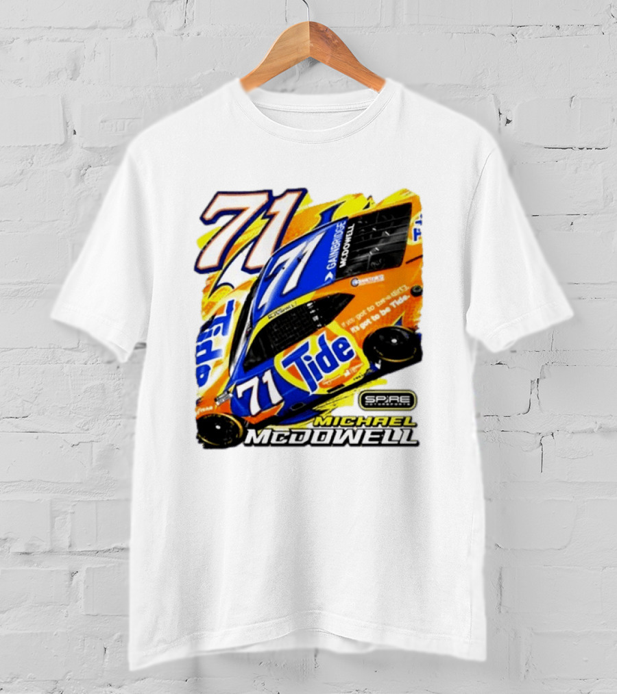 Michael McDowell Tide 71 NASCAR Racing Spire Motorsports Camry T-Shirt