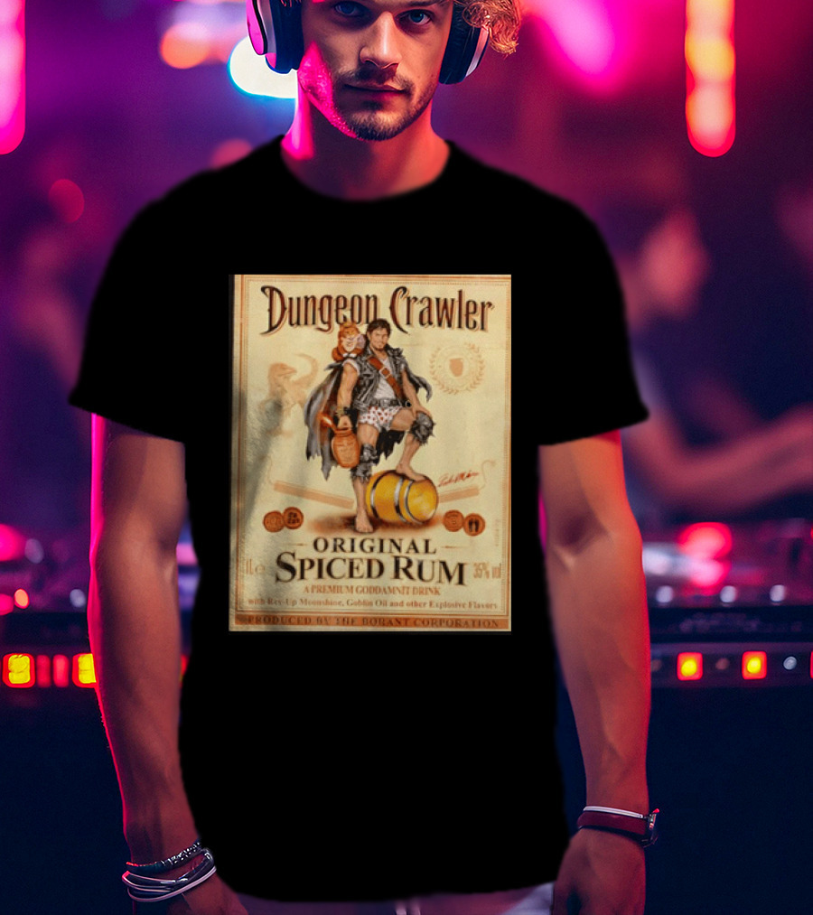 Dungeon Crawler Original Spiced Rum Borant Corporation Premium Drink T-Shirt