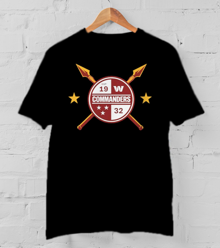 Washington Commanders Est 1932 W Logo Football T-Shirt