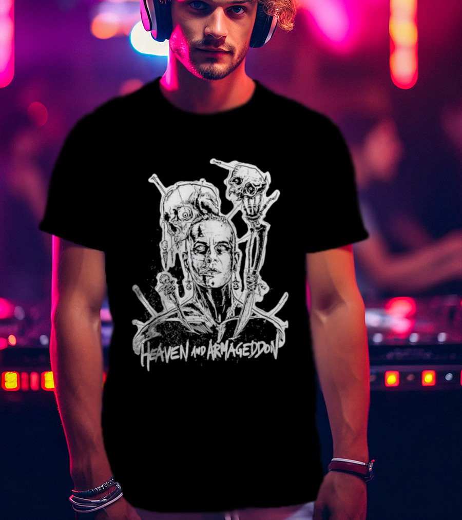 Heaven And Armageddon Skull Trio T-Shirt