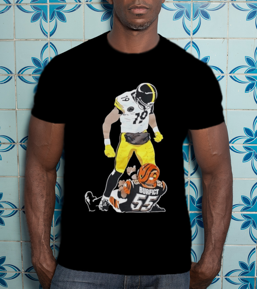 Pittsburgh Steelers JuJu Smith Schuster Over Vontaze Burfict NFL Highlight T-Shirt