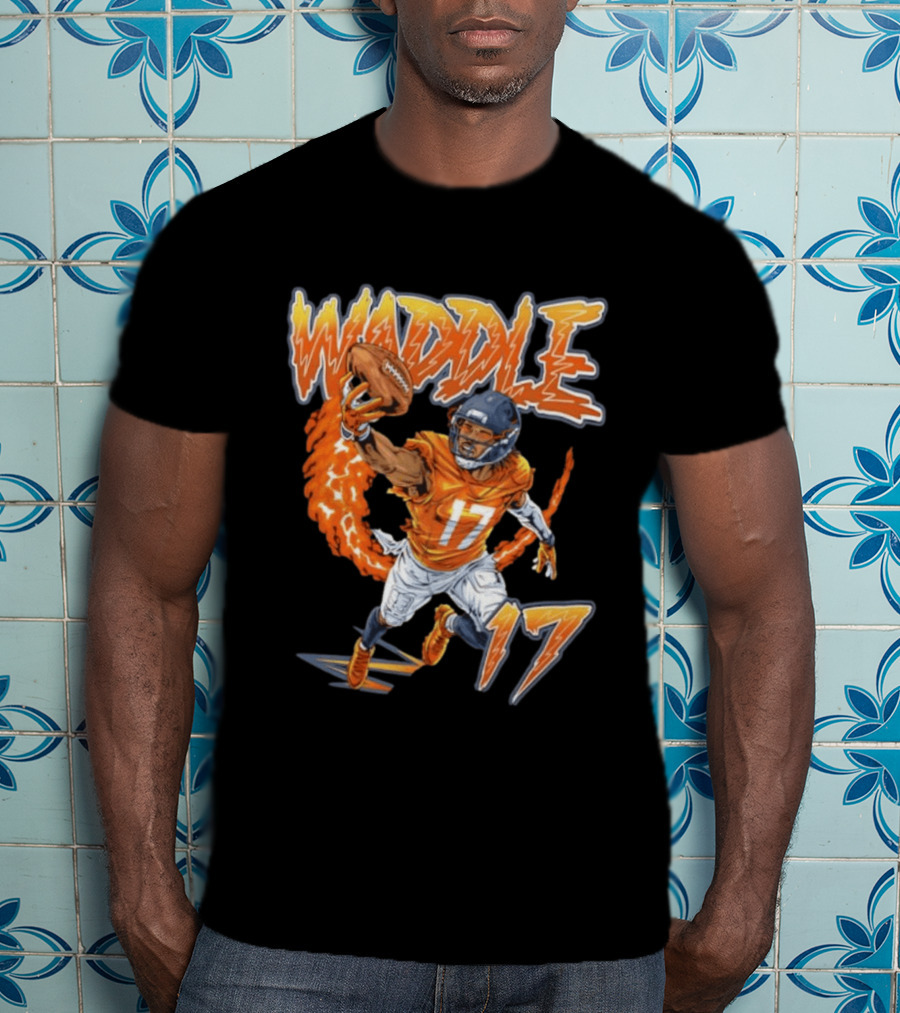 Waddle Number 17 Miami Football Player T-Shirt