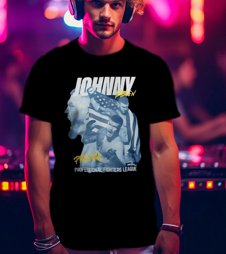 Johnny Eblen Pressure Professional Fighters League PFL American Flag T-Shirt