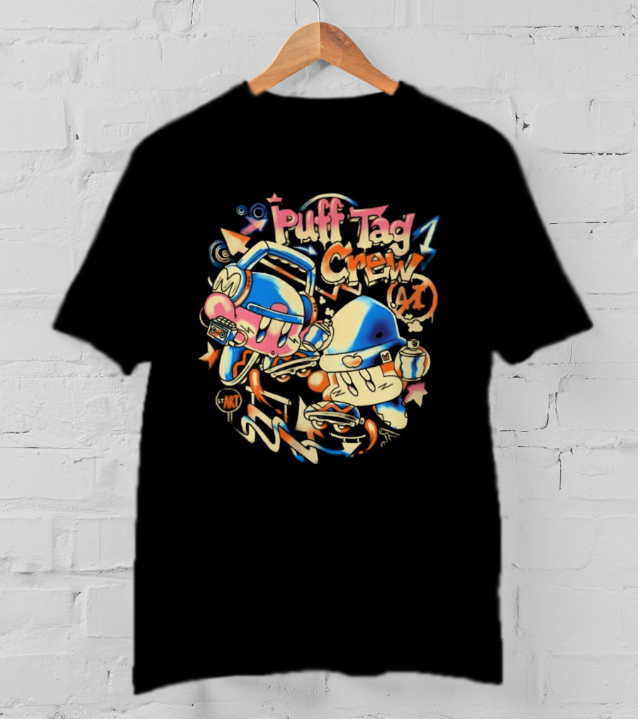 Kirby Puff Tag Crew Retro Graffiti T-Shirt