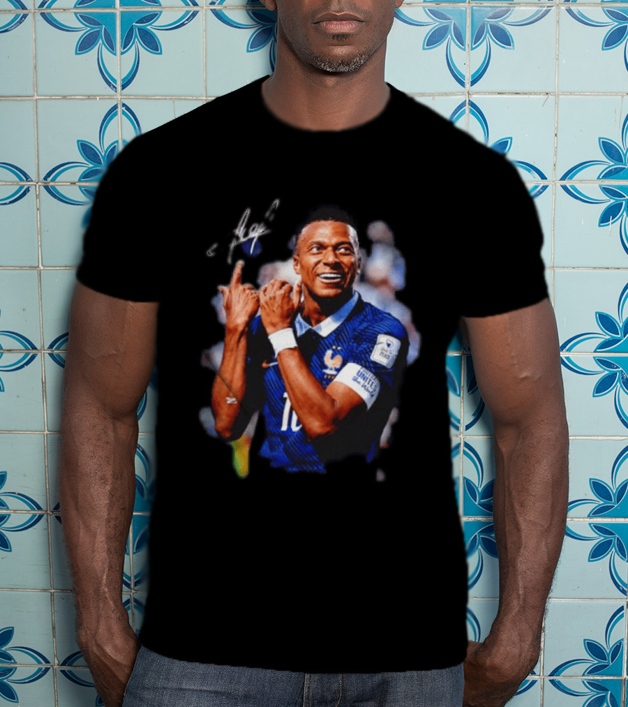 Kylian Mbappe France National Team Football World Cup Celebration T-Shirt