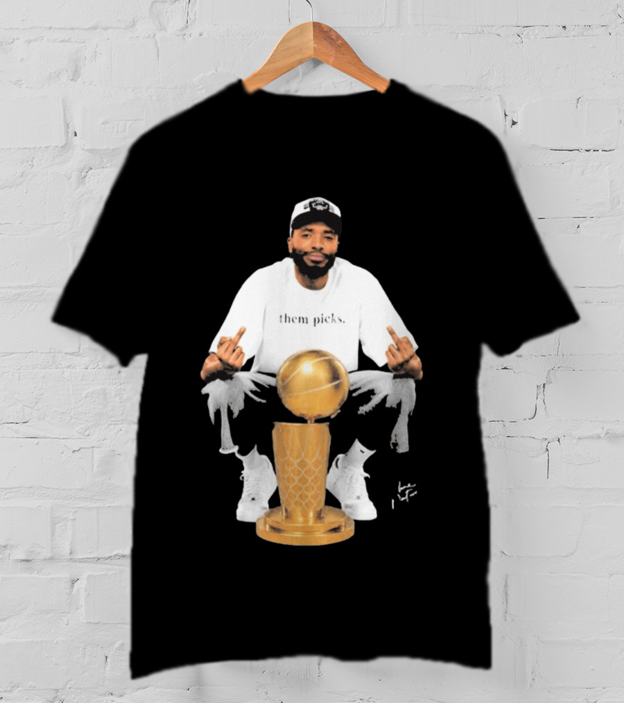 Mikal Bridges Larry O'Brien 2026 Them Picks T-Shirt
