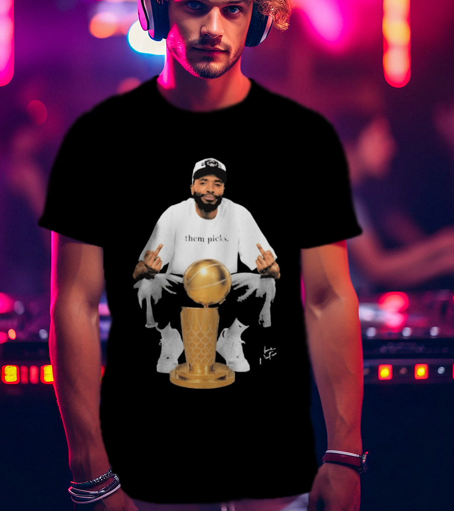Mikal Bridges Larry O'Brien 2026 Them Picks T-Shirt
